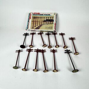 Vintage Lionel Model Railroad Telephone Poles Collection 13 Miniature Accessorie